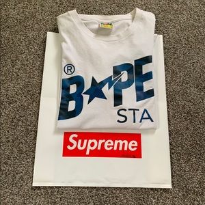 royal blue bape shirt